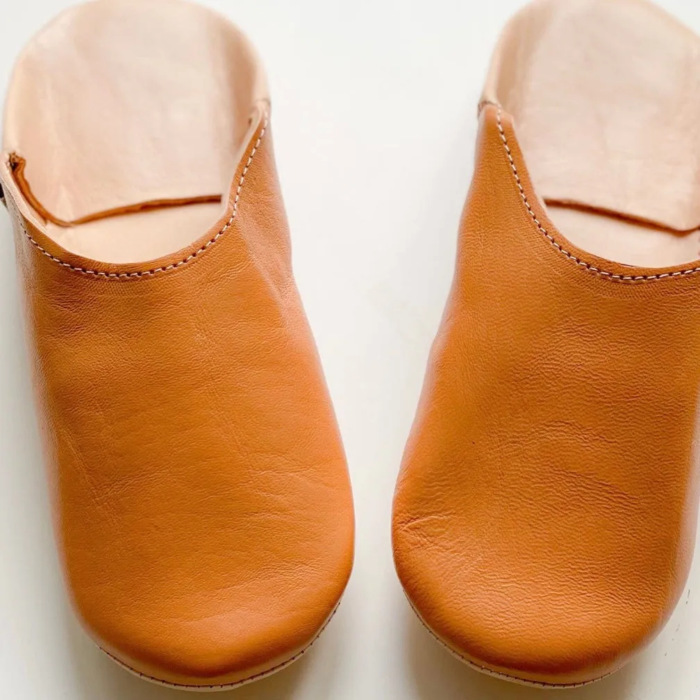 Moroccan Babouche Slippers Sahara  & Almond