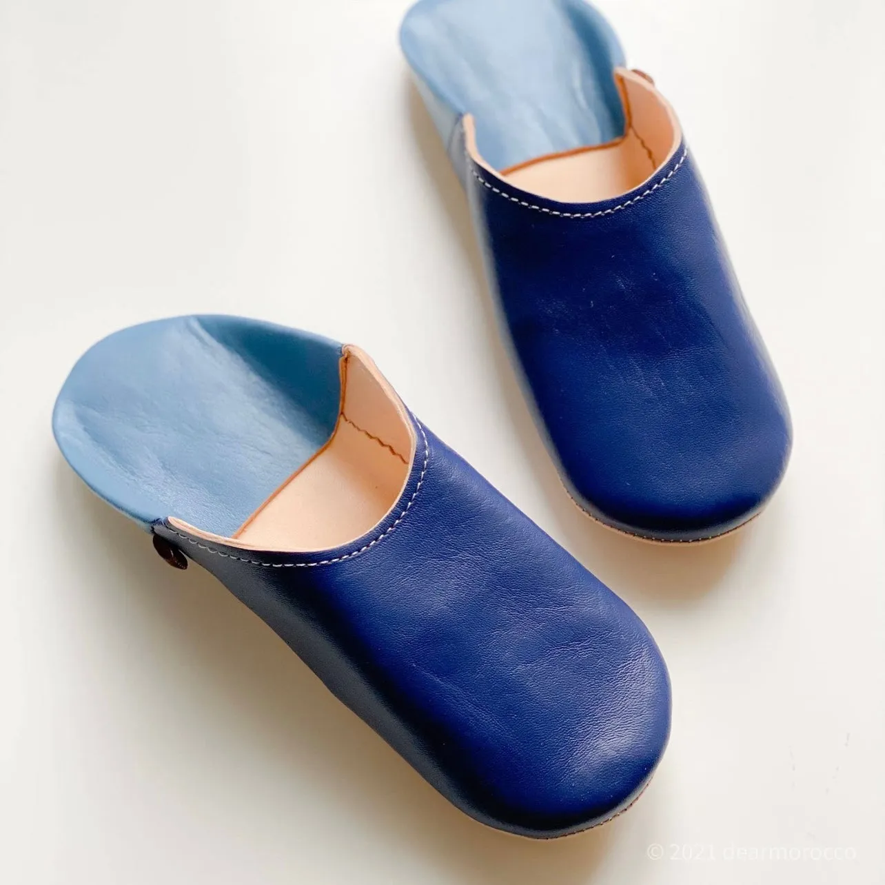 Moroccan Babouche Slippers Twilight/Sky
