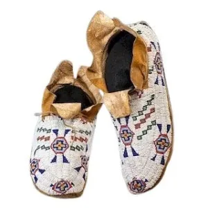 Native American Style Handmade Beaded Moccasins Powwow Dance Moccasin PMC604