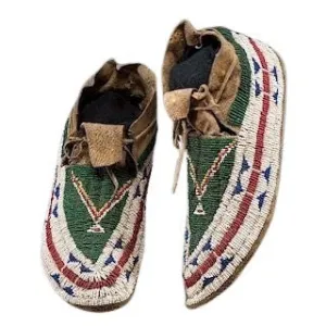 Native American Style Handmade Beaded Moccasins Powwow Dance Moccasin PMC608