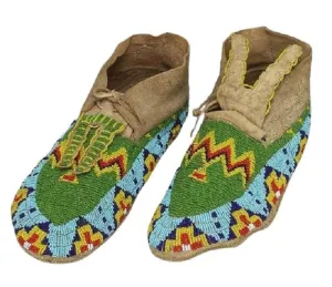 Native American Style Handmade Beaded Powwow Dance Moccasin PMC616