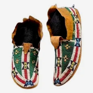 Native American Style Handmade Beaded Powwow Dance Moccasin PMC622