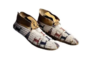 Native American Style Handmade Beaded Powwow Dance Moccasin PMC639