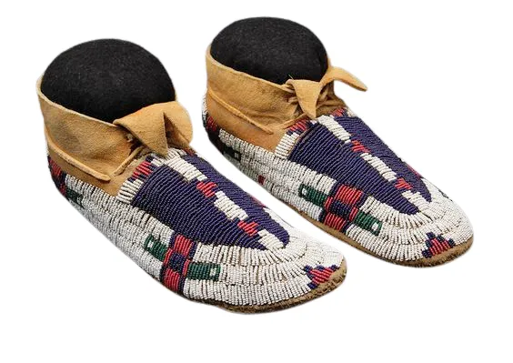 Native American Style Handmade Beaded Powwow Dance Moccasin PMC646