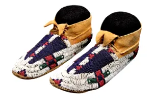 Native American Style Handmade Beaded Powwow Dance Moccasin PMC646