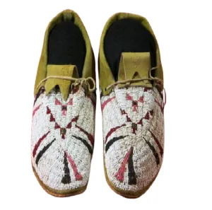 Native American Style Handmade Beaded Powwow Dance Moccasin PMC647
