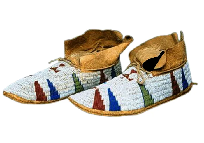 Native American Style Handmade Beaded Powwow Dance Moccasin PMC657