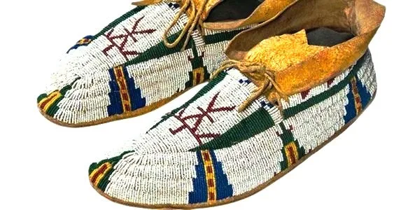 Native American Style Handmade Beaded Powwow Dance Moccasin PMC679