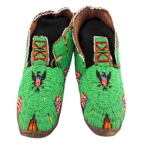Native American Style Handmade Beaded Powwow Dance Moccasin PMC684