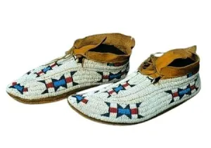 Native American Style Handmade Beaded Powwow Dance Moccasin PMC706