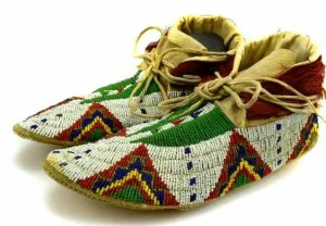 Native American Style Handmade Beaded Powwow Dance Moccasin PMC711