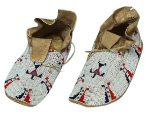Native American Style Handmade Beaded Powwow Dance Moccasin PMC727
