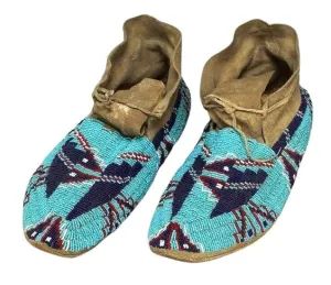Native American Style Handmade Beaded Powwow Dance Moccasin PMC729