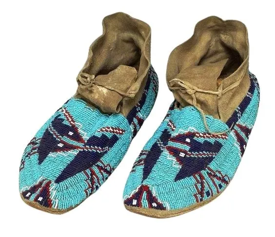 Native American Style Handmade Beaded Powwow Dance Moccasin PMC729