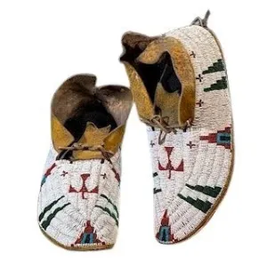 Native American Style Handmade Beaded Powwow Dance Moccasin PMC740