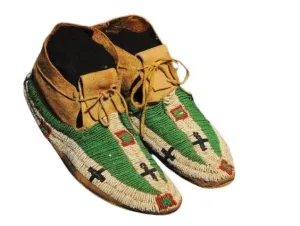 Native American Style Handmade Beaded Powwow Dance Moccasin PMC745