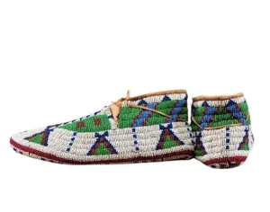 Native American Style Handmade Beaded Powwow Dance Moccasin PMC766