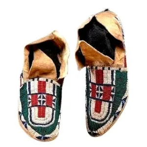 Native American Style Handmade Beaded Powwow Dance Moccasin PMC770