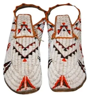 Native American Style Handmade Beaded Powwow Dance Moccasin PMC790