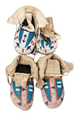 Native American Style Handmade Beaded Powwow Dance Moccasin PMC805