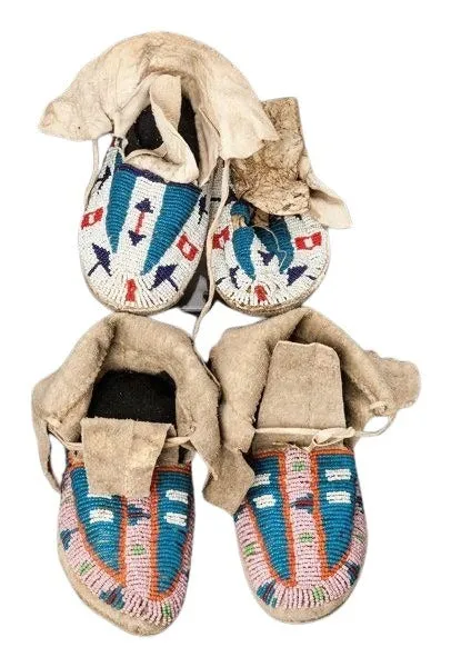 Native American Style Handmade Beaded Powwow Dance Moccasin PMC805
