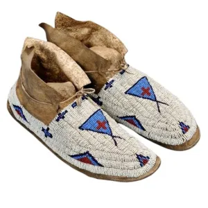 Native American Style Handmade Beaded Powwow Dance Moccasin PMC812