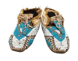 Native American Style Handmade Beaded Powwow Dance Moccasin PMC825