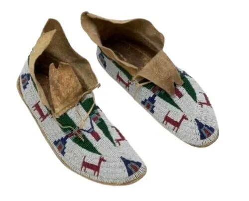 Native American Style Handmade Beaded Powwow Dance Moccasin PMC837