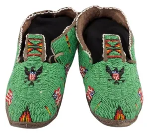Native American Style Handmade Beaded Powwow Dance Moccasin PMC840