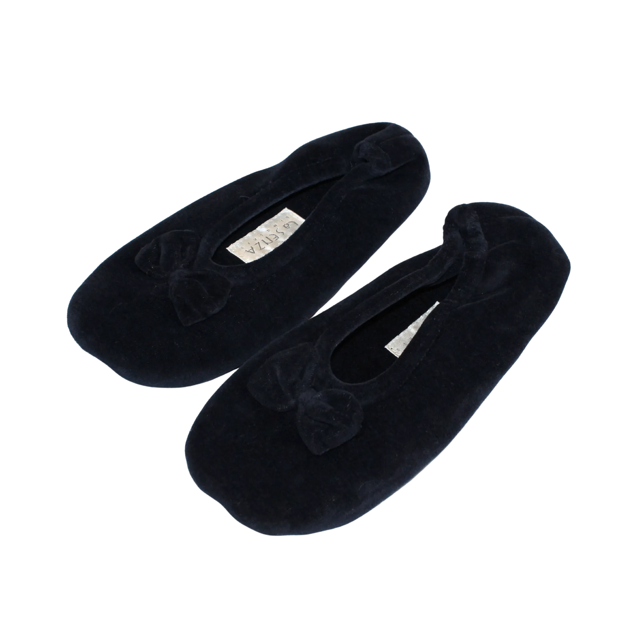 Navy Bow Slippers