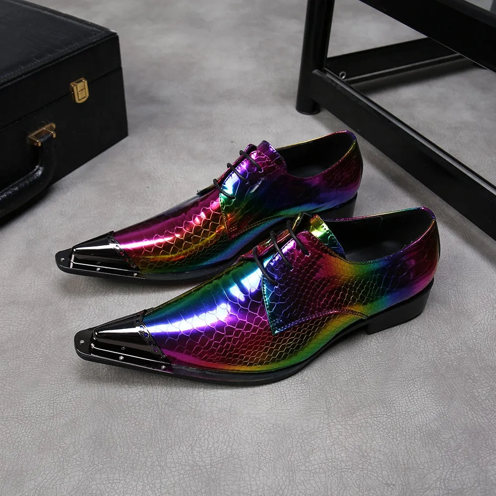 New Laser Multicolour Party Men Oxford Shoes Real Leather Wedding Formal Shoes Lace Up Dress Shoes Male Brogues