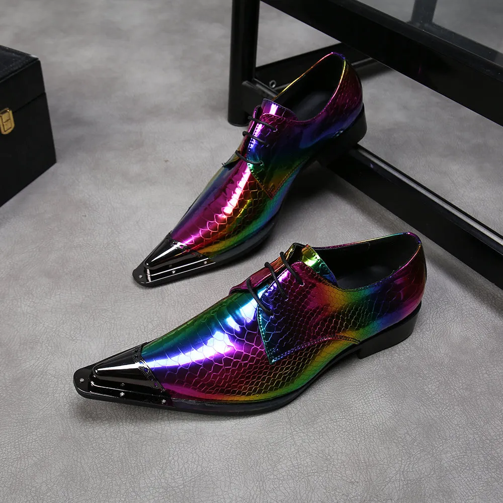 New Laser Multicolour Party Men Oxford Shoes Real Leather Wedding Formal Shoes Lace Up Dress Shoes Male Brogues
