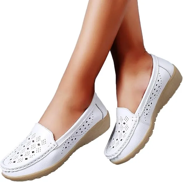 NEW MLAGJSS Women's Ballet Flat Shoes Mesh Walking Loafers Dress Shoes for Women Mesh Slip on Shoes Flat Shoes Lightweight, Sz 8, Retails $48
