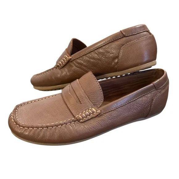 NEW Zara Kids Boy Marron Leather Loafer Brown 4516/031/100 SZ USA 6 EUR 39