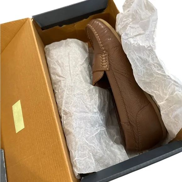 NEW Zara Kids Boy Marron Leather Loafer Brown 4516/031/100 SZ USA 6 EUR 39
