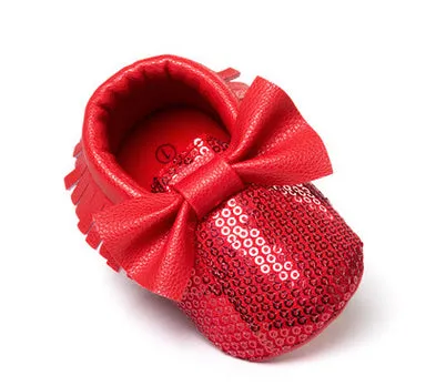 Newborn Toddler Baby Bow Moccasins
