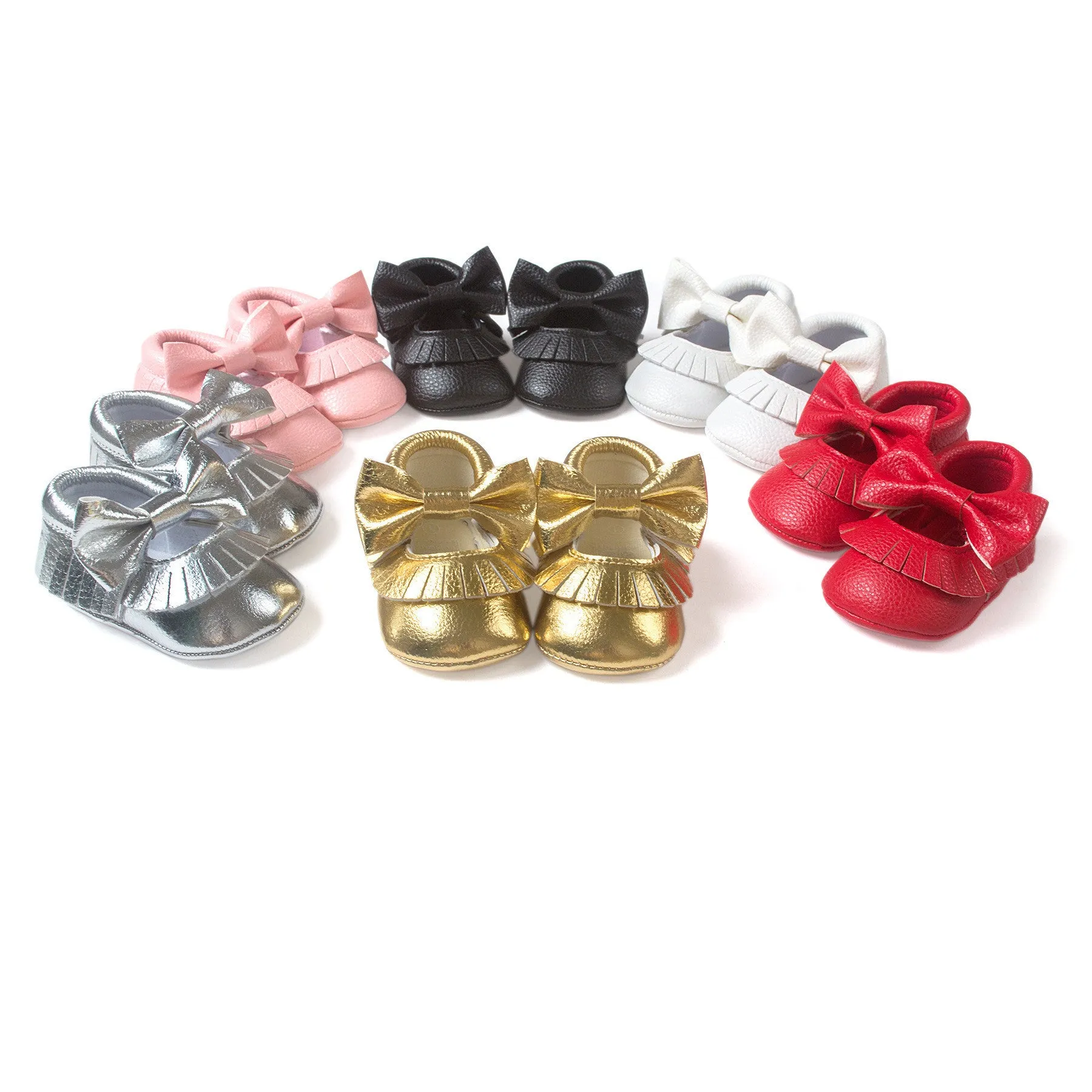 Newborn Toddler Baby Bow Moccasins