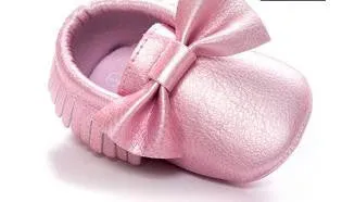 Newborn Toddler Baby Bow Moccasins