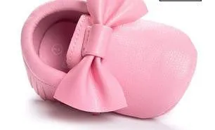 Newborn Toddler Baby Bow Moccasins