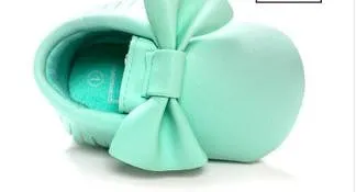 Newborn Toddler Baby Bow Moccasins