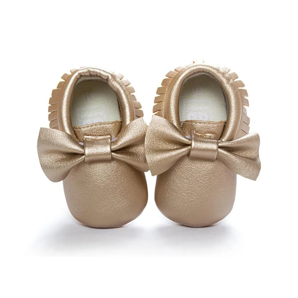Newborn Toddler Baby Bow Moccasins