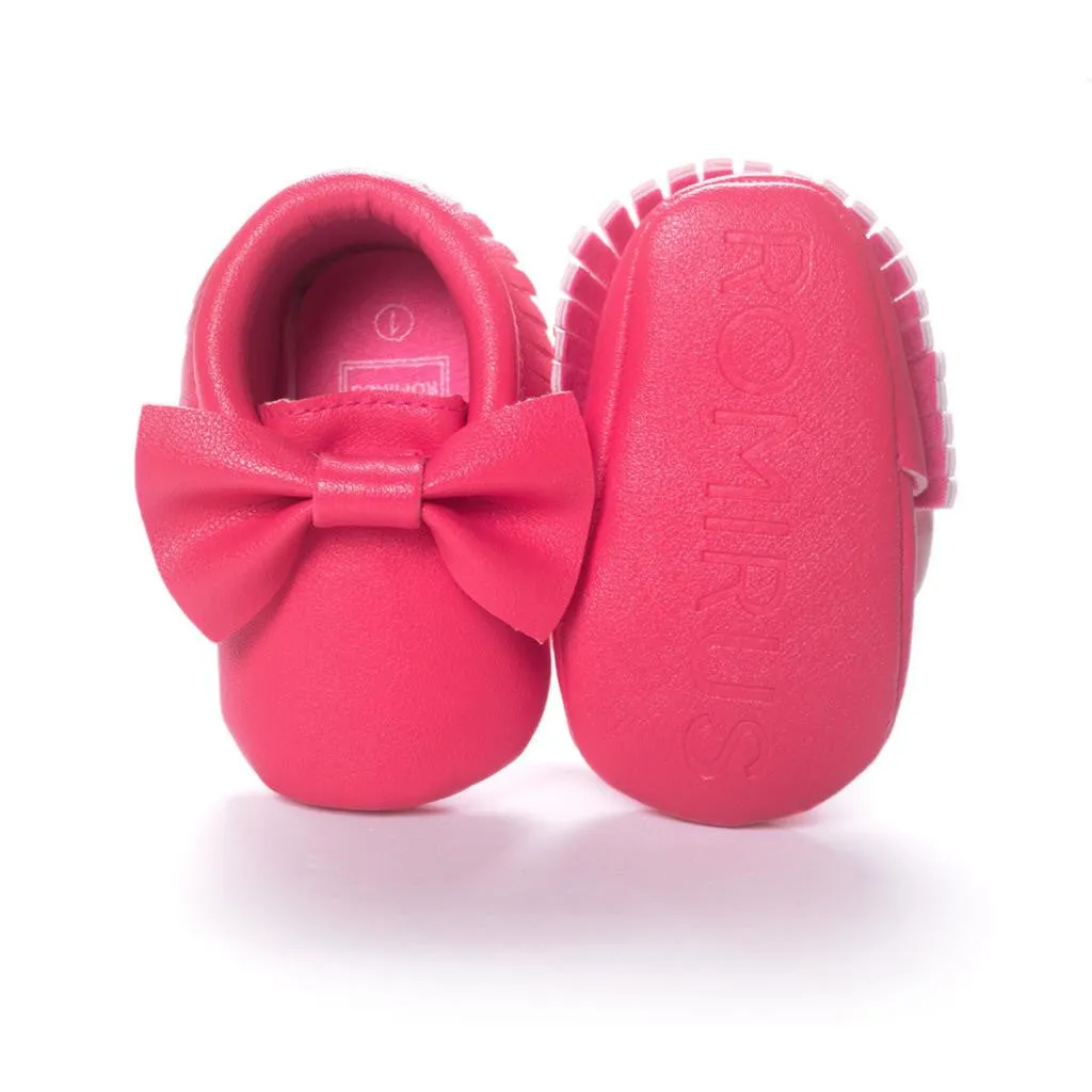 Newborn Toddler Baby Bow Moccasins