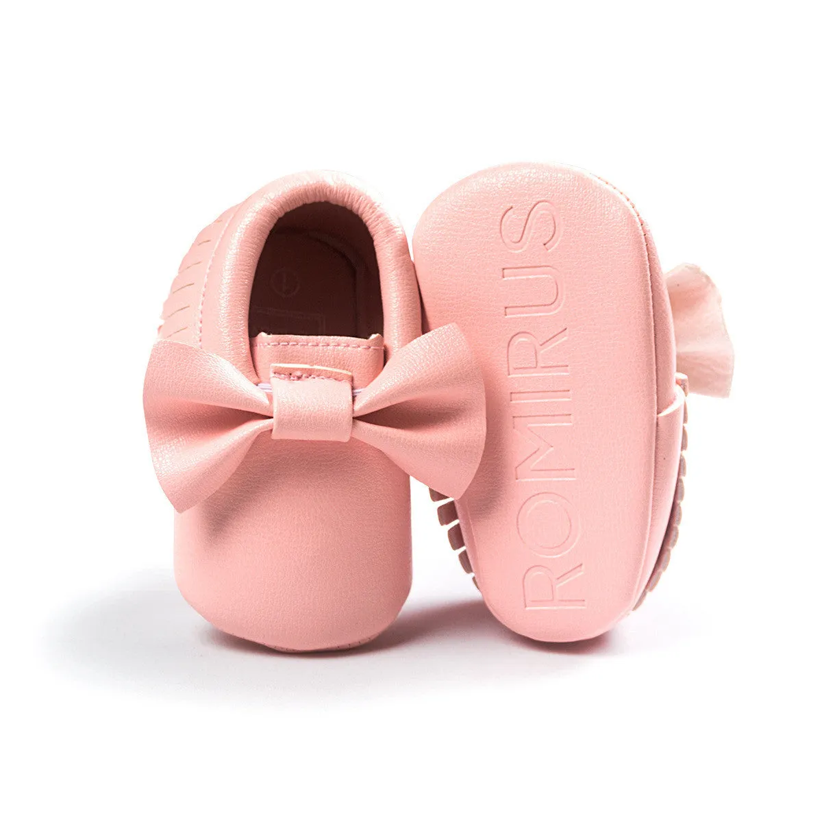 Newborn Toddler Baby Bow Moccasins
