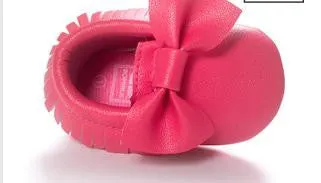 Newborn Toddler Baby Bow Moccasins