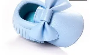 Newborn Toddler Baby Bow Moccasins