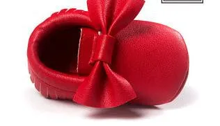 Newborn Toddler Baby Bow Moccasins