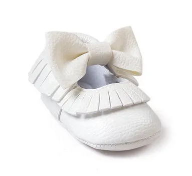 Newborn Toddler Baby Bow Moccasins