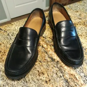 NICE Cole Haan C22772 GRAND OS BLACK LEATHER PENNY LOAFER US Men's Size 7.5