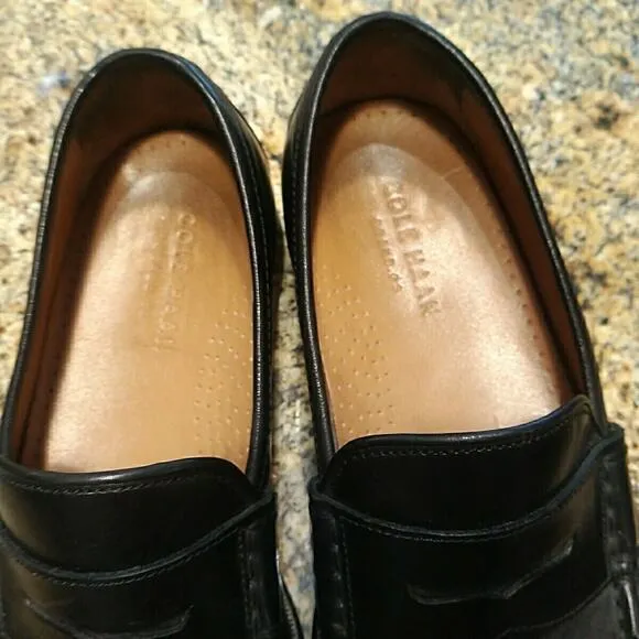 NICE Cole Haan C22772 GRAND OS BLACK LEATHER PENNY LOAFER US Men's Size 7.5