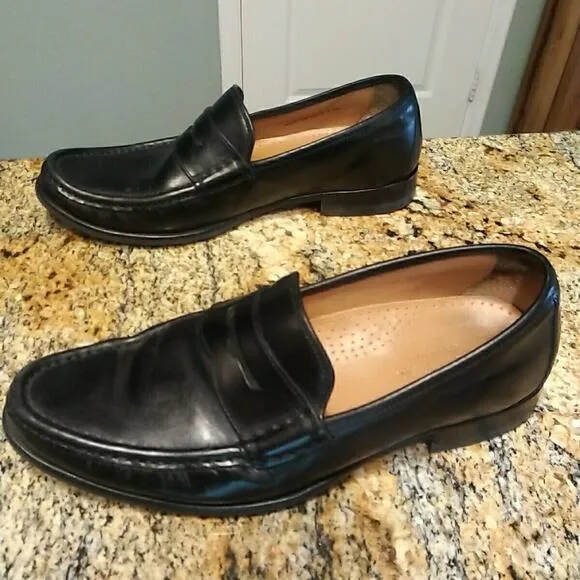 NICE Cole Haan C22772 GRAND OS BLACK LEATHER PENNY LOAFER US Men's Size 7.5
